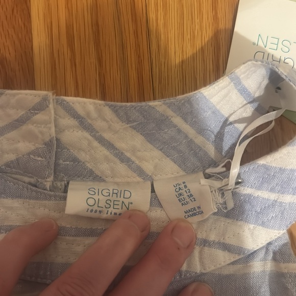 Sigrid Olsen Dutch Striped Midi Dress - Picture 6 of 8